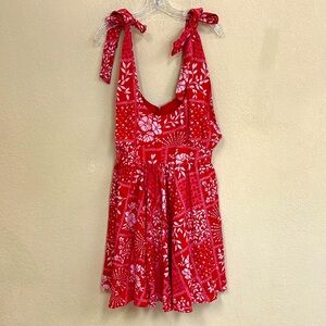 House of Harlow 1960 Red Floral Mini Dress